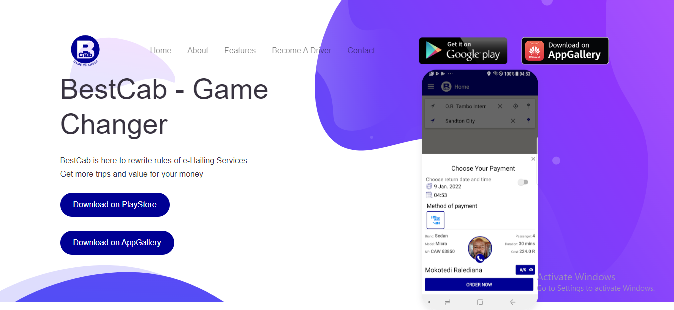 BestCab Mobile Application