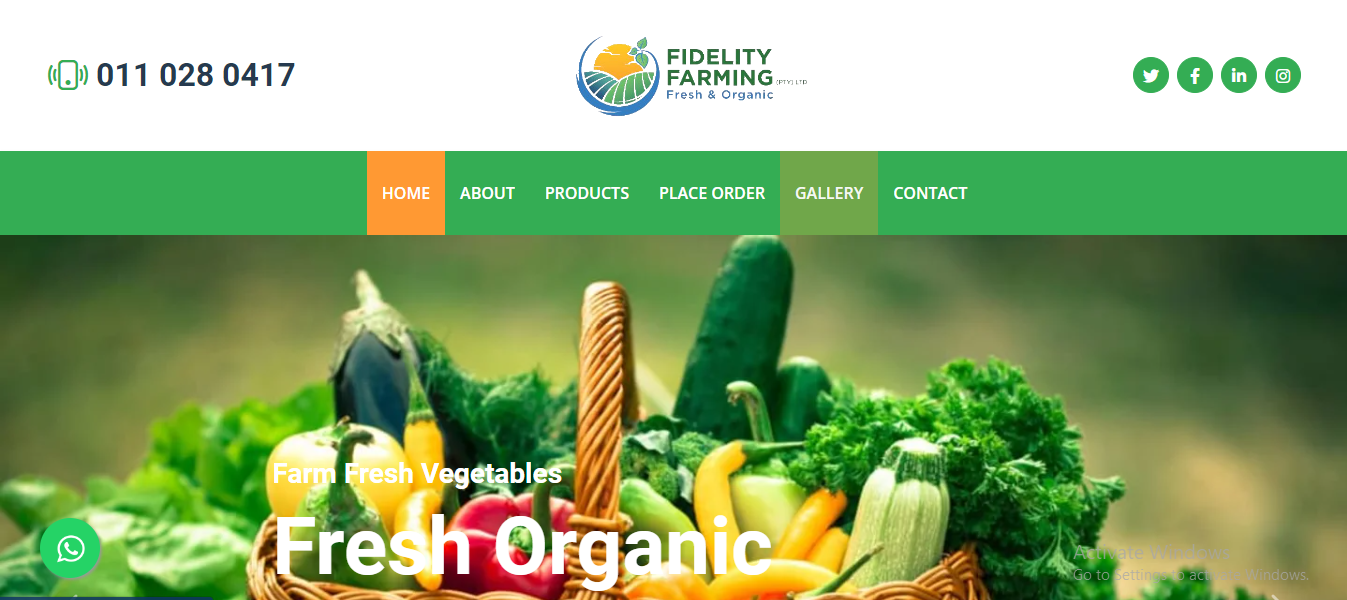 Fidelity Farming Website
